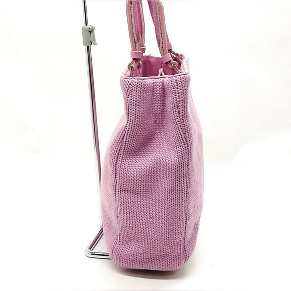Prada Women’s Purple/Lavender Vintage Wool Knitted Tote Bag/Purse/Handbag 💜 - Picture 4 of 10